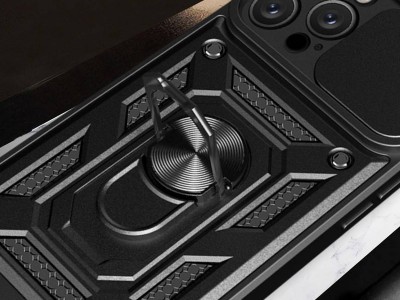 Fusion Ring Camshield II � Ochrann� kryt s ochranou kamery pre Apple iPhone 14 Pro (�ierny)