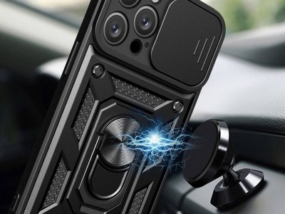 Fusion Ring Camshield II � Ochrann� kryt s ochranou kamery pre Apple iPhone 14 Pro (�ierny)
