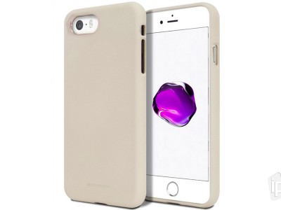 Jelly TPU Matte Beige (bov) - Ochrann kryt (obal) na Apple iPhone 5S / SE
