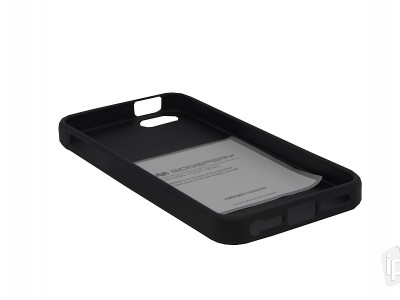 Jelly TPU Matte Black (ierny) - Ochrann kryt (obal) na Apple iPhone 5S / SE