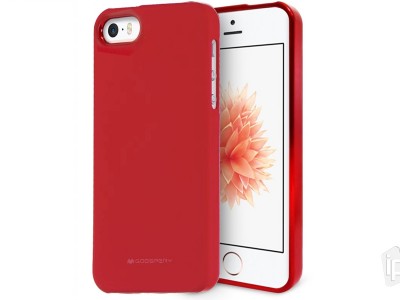 Jelly TPU Matte Red (erven) - Ochrann kryt (obal) na Apple iPhone 5S / SE **AKCIA!!