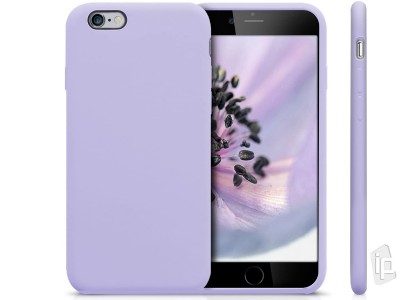 Set Obal Liquid Silicone Cover (fialov) + Ochrann sklo na Apple iPhone 6S