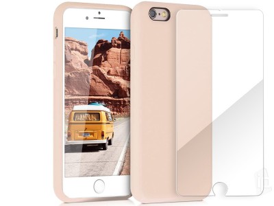 Set Obal Liquid Silicone Cover (ruov) + Ochrann sklo na Apple iPhone 6S **AKCIA!!