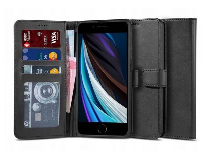 Tech-Protect Wallet  Peaenkov puzdro pre Apple iPhone 7 / 8 / SE 2020 / SE 2022 (ierne)