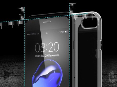 Set Shock Absorber Clear (ry) - Odoln kryt (obal) + ochrann sklo na Apple iPhone 7 / iPhone 8 / iPhone SE 2020