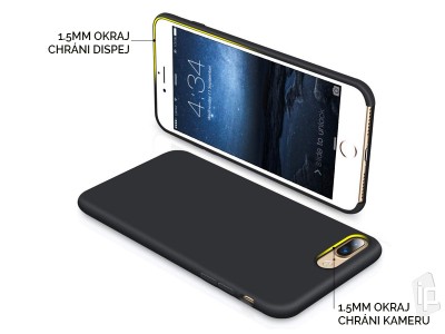 Set Obal Liquid Silicone Cover (zelen) + Ochrann sklo na Apple iPhone 7 Plus / 8 Plus