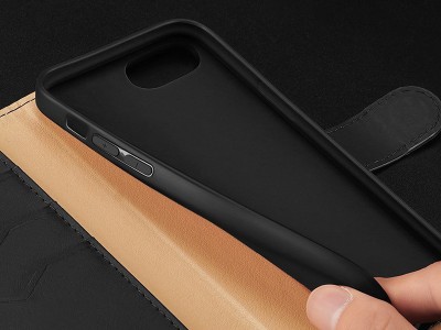 Hivo Leather Case  Luxusn ochrann puzdro z pravej koe pre Apple iPhone 7 / 8 / SE 2020 / SE 2022