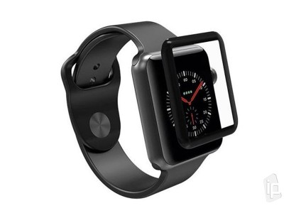 3D Tempered Glass (�ierne) - Temperovan� sklo na cel� displej pre Apple Watch 4 / 5 (40mm)
