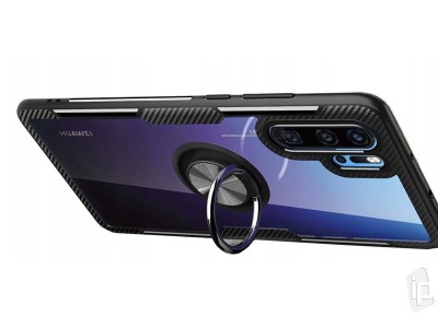 Carbon Ring Defender (ierny) - Odoln kryt (obal) na Huawei P30 Pro