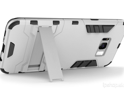 Armor Stand Defender Silver (strieborn) - odoln ochrann kryt (obal) na Samsung Galaxy S8