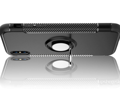 Fusion Ring Armor (strieborn) - Odoln kryt (obal) na Apple iPhone X / XS