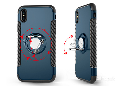 Fusion Ring Armor (modr) - Odoln kryt (obal) na Apple iPhone X / XS