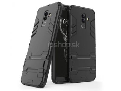 Armor Stand Defender Black (ierny) - odoln ochrann kryt (obal) na Samsung Galaxy A6 Plus 2018
