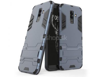 Armor Stand Defender Grey-Blue (edo-modr) - odoln ochrann kryt (obal) na Samsung Galaxy A6 Plus 2018