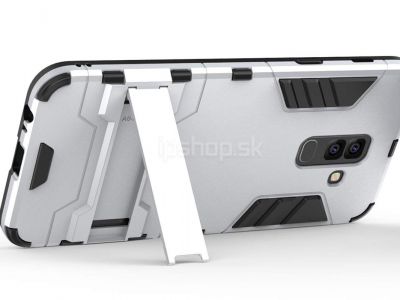 Armor Stand Defender Silver (strieborn) - odoln ochrann kryt (obal) na Samsung Galaxy A6 Plus 2018