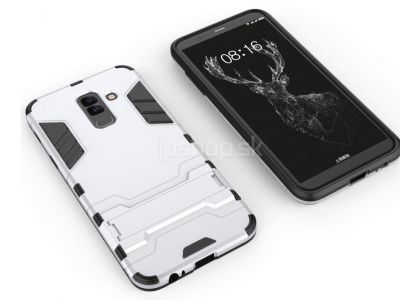 Armor Stand Defender Silver (strieborn) - odoln ochrann kryt (obal) na Samsung Galaxy A6 Plus 2018