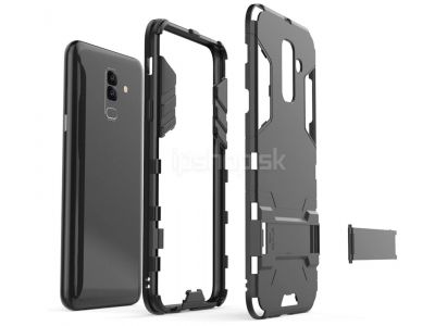 Armor Stand Defender Black (ierny) - odoln ochrann kryt (obal) na Samsung Galaxy A6 Plus 2018