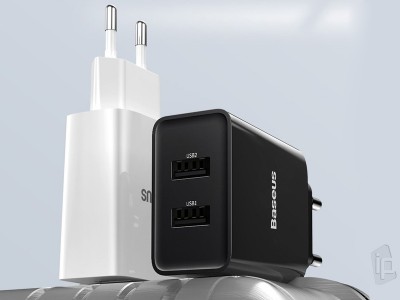 Baseus Wall Charger 2x USB 2.1A (ern) - Nabjac adaptr pro 2 zariadenia