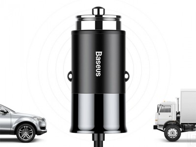 Baseus Enjoy nabjaka do auta pre Apple a USB-C zariadenia (4.8A) ierna + napnac kbel (1.2m)