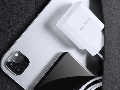 Dux Ducis Fast Charger (20W)  Nabjac adaptr USB-C s podporou rchleho nabjania (biely)