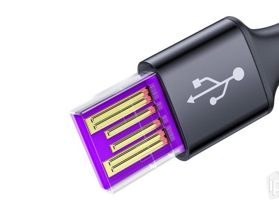 BASEUS Halo Quick Charge Cable 5A 1m (ierny) - Nabjac kbel USB-C s LED osvetlenm a funkciou QC 40W