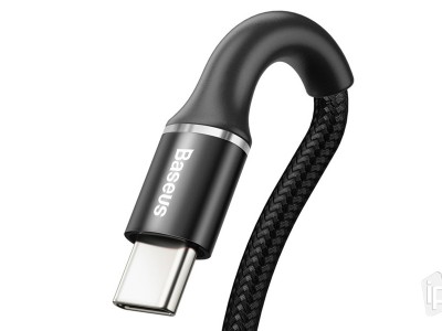 BASEUS Halo Quick Charge Cable 5A 40W Black (ierny) - Nabjac kbel USB-C s LED osvetlenm a funkciou rchleho nabjania (2m)