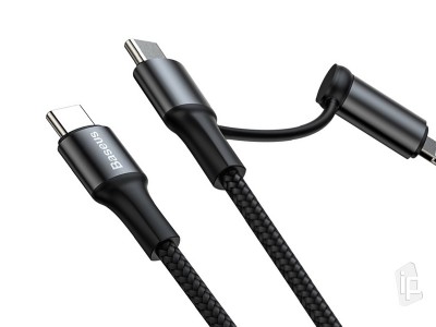 Baseus Twins 2v1 Cable 60W USB-C + Lightning (ierny) - Nabjac data kbel USB-C + Lightning 1m