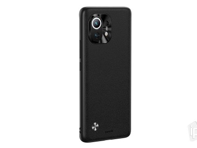 Baseus Alloy Leather Case – Ochranný kryt s ochranou kamery pre Xiaomi Mi 11 (čierny)