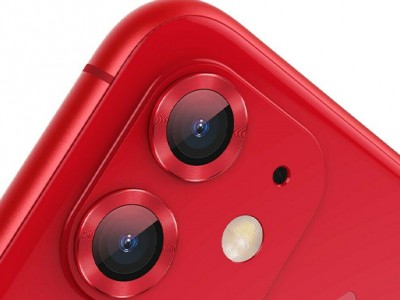 Baseus Alloy Protection Rings (erven) - 2x ochrann oovky na zadn kamery pre Apple iPhone 11