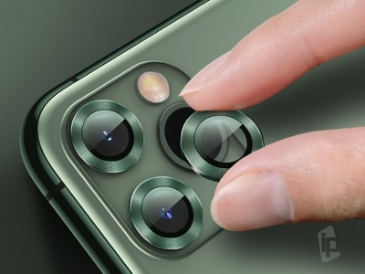 Baseus Alloy Protection Rings (zelen) - 3x ochrann oovky na zadn kamery pre Apple iPhone 11 Pro / Pro Max