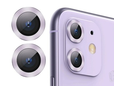 Baseus Alloy Protection Rings (fialov) - 2x ochrann oovky na zadn kamery pre Apple iPhone 11