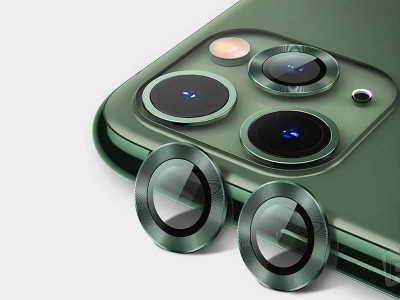 Baseus Alloy Protection Rings (ed) - 3x ochrann oovky na zadn kamery pre Apple iPhone 11 Pro / Pro Max