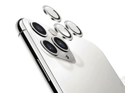Alloy Protection Rings (strieborné) - 3x ochranné šošovky na zadné kamery pre Apple iPhone 11 Pro / Pro Max