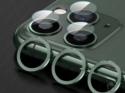 Baseus Alloy Protection Rings (zelen) - 3x ochrann oovky na zadn kamery pre Apple iPhone 11 Pro / Pro Max
