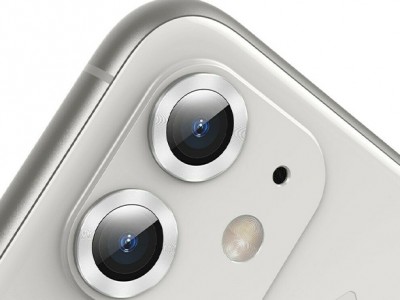 Baseus Alloy Protection Rings (strieborn) - 2x ochrann oovky na zadn kamery pre Apple iPhone 11