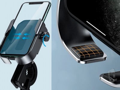 Baseus Armor Bike Holder (ern) - Univerzln drk smartfnu na riadidl - bicykel (motorka, skter)