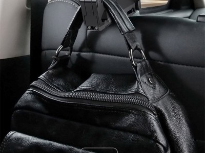 Baseus Phone Backseat Car Mount (ern) - Univerzln drk do auta na opierku hlavy