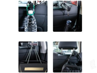 Baseus Phone Backseat Car Mount (ierny) - Univerzlny driak do auta na opierku hlavy
