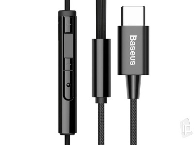 Baseus Encok C06 USB-C Earphone Black (ierne) - Drtov slchadl USB-C