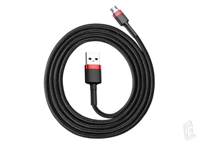 Baseus Cafule Cable (ierno-erven) - Nabjac a synchronizan kbel USB-Micro USB (2m)
