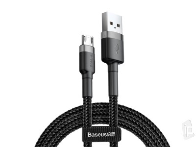 Baseus Cafule Cable USB - Micro USB 2.4A (ierny) - Synchronizan a nabjac kbel Micro USB (1m)
