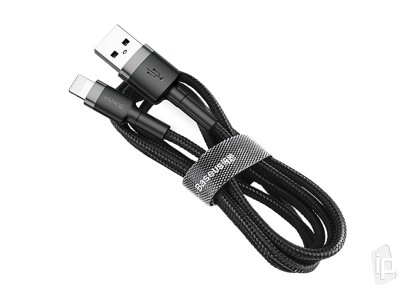 Baseus Cafule Cable (ern) - Nabjac a synchronizan kabel USB-Lightning pro Apple zariadenia (3m)