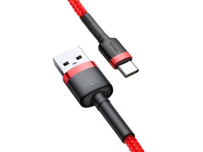 Baseus Cafule Cable (erven) - Synchronizan a nabjec kabel USB-C (1m)