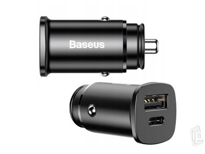 Baseus Charger 30W  Rchlonabjaka do auta USB/USB-C Quick Charge 4.0 pre 2 zariadenia