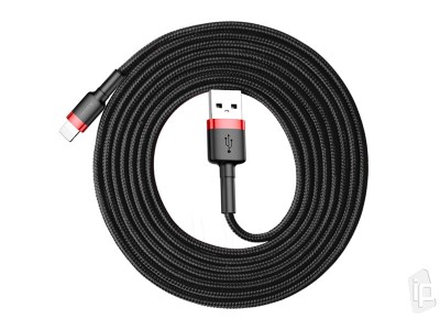 Baseus Cafule Cable (erven) - Nabjac a synchronizan kbel USB-Lightning pre Apple zariadenia (3m)
