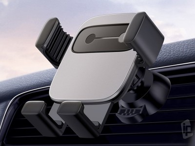 Baseus Cube Gravity Car Mount (ierno-strieborn) - Univerzlny driak do auta do mrieky ventiltora