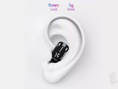 Baseus Encok W01 Wireless Earphones White (biele) - Bezdrtov Handsfree slchadl s mikrofnom