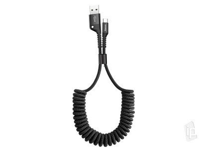 Baseus Fish Eye Spring Cable - USB Type-C naťahovací data kábel (25-100 cm)