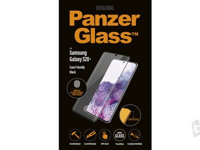 PanzerGlass Case Friendly Black (čierny) - Tvrdené ochranné sklo na displej na Samsung Galaxy S20 Plus