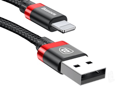 Baseus Red Belt (erven) - Odoln textiln data kabel pro Apple iPhone, iPad a iPad Air (dka 1m)